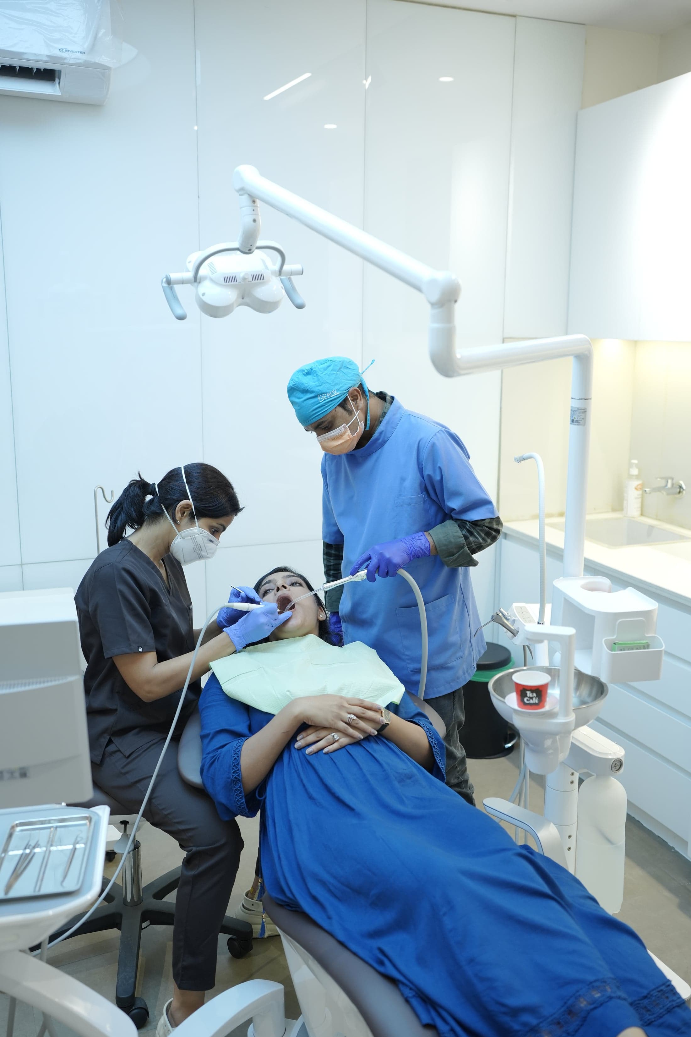 Dental Greens team treating a patient